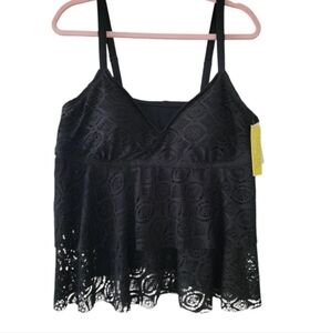 Costa del sol tankini top black Size 2X